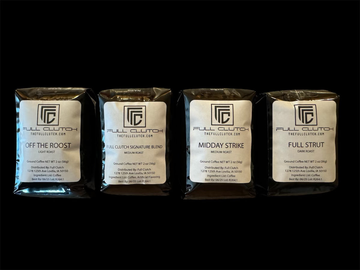 Full Clutch Coffee - 4 Pack Sampler (Ground / 2oz ea)